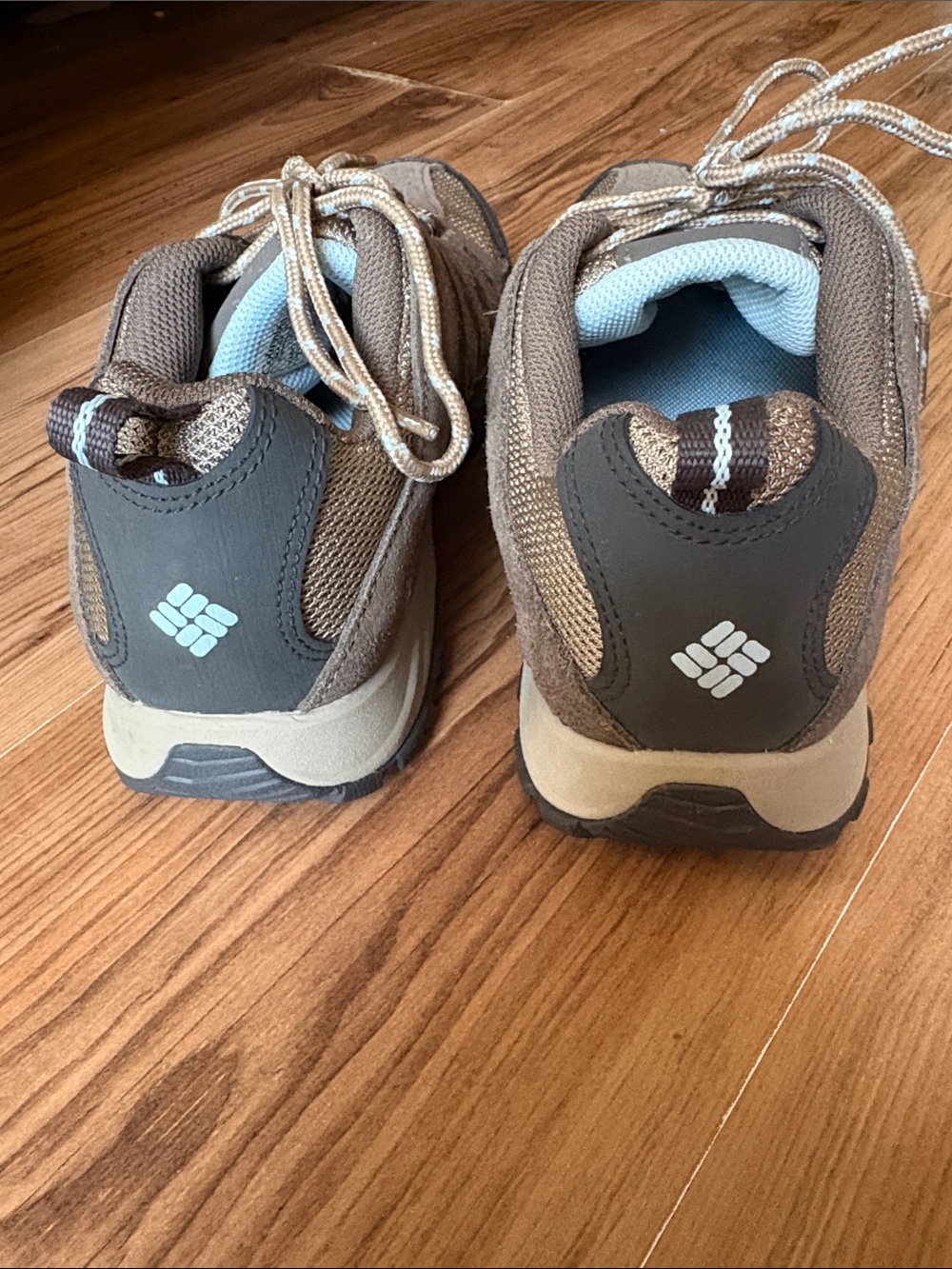 Columbia Brown baby blue and Gray Trail Low-Cut Hiking Shoes - Picture 4 of 5